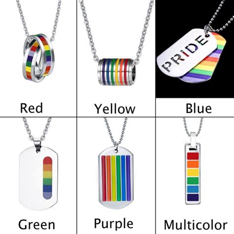 Stainless Steel Pride Rainbow Gay And Lesbian Pride Lgbt Pendant