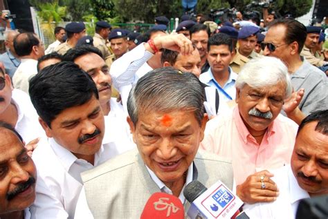 Harish Rawat Outside The Assembly