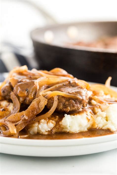 Easy Salisbury Steak With Onion Gravy Kylee Cooks Salisbury Steak