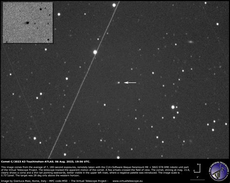 Comet C 2023 A3 Tsuchinshan Atlas An Image 6 Aug 2023 The Virtual Telescope Project 2 0