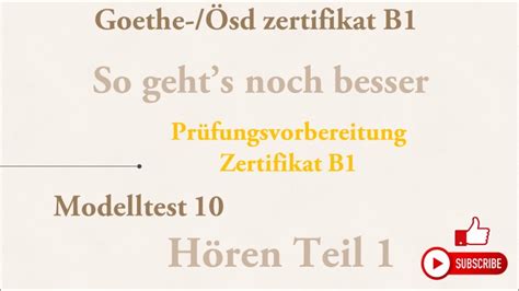 Goethe Und Sd Zertifikat B So Geht S Noch Besser H Ren B