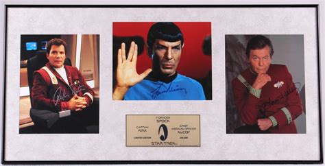 William Shatner Leonard Nimoy DeForest Kelley Signed Star Trek LE