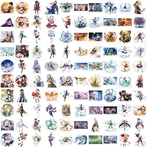 Buy Genshin Impact Stickers Pack Pcs Game Genshin Stickers Vinyl