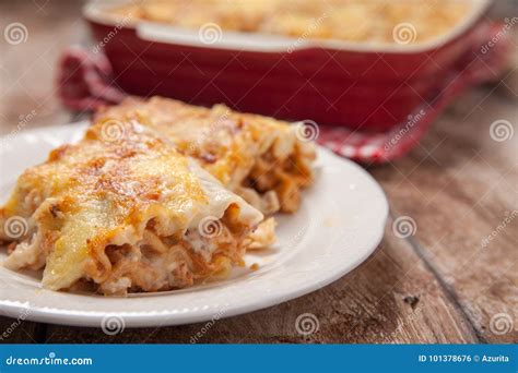 Tomato And Ground Beef Lasagne Rolls Stock Photo Image Of Cooked