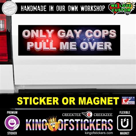 Only Gay Cops Bumper Sticker Etsy