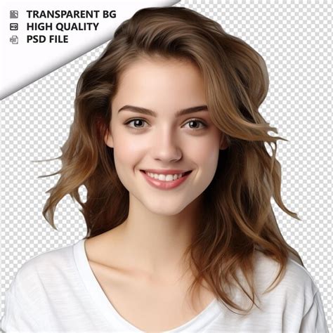 Premium Psd White Woman Playing Ultra Realistic Style White Backgroun