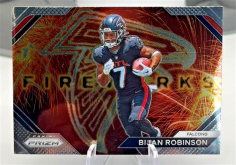 2023 Panini Prizm Football Fireworks Insert Bijan Robinson RC Falcons