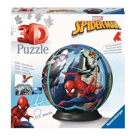 ToysTNT Marvel Puzzle 3D Spider Man Puzzle Ball 73 Piezas Ravensburger