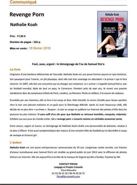 Revenge Porn Le Nouveau Livre De Natalie Koah Qui Raconte Son Histoire