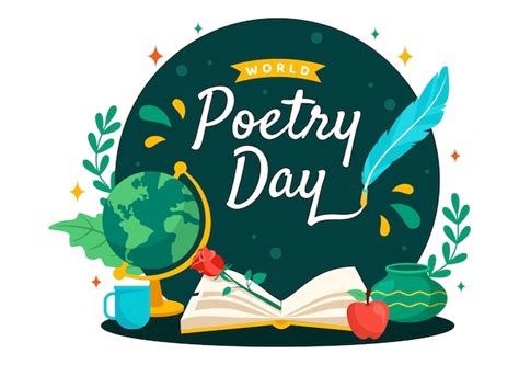 Premium Vector | World Poetry Day Vector Illustration on March 21 with ...