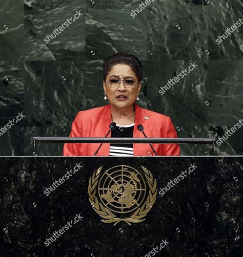 KAMLA PERSAD-BISSESSAR PRIME MINISTER REPUBLIC TRINIDAD Editorial Stock ...