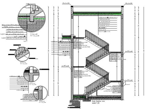 Stairs In Section Drawing