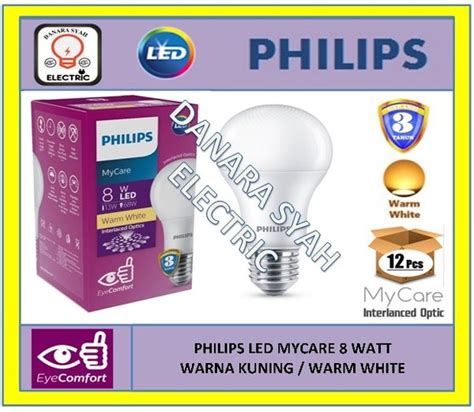 Jual Lampu Philips Led Bulb Mycare W Watt Kuning Bergaransi Tahun