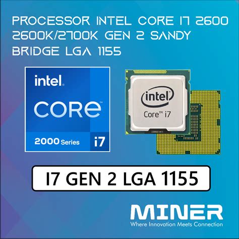 Jual Processor Intel Core I7 2600/2600K/2700K Gen 2 Sandy Bridge LGA ...
