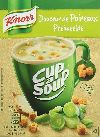 Knorr Soupe Instantanée Cup a Soup Douceur de Poireaux 3 x 17 g Amazon