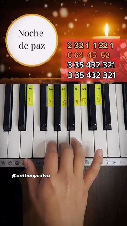 Noche De Paz Piano Tutorial Easy Piano Fácil Con Números Youtube