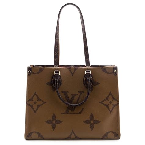 Louis Vuitton Brown Giant Monogram Onthego Tote Mm Shop Lv Canada