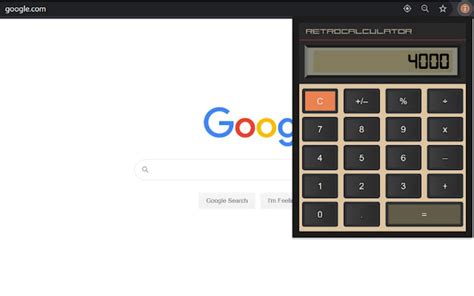 Retro Calculator Google Chrome için Eklenti İndir