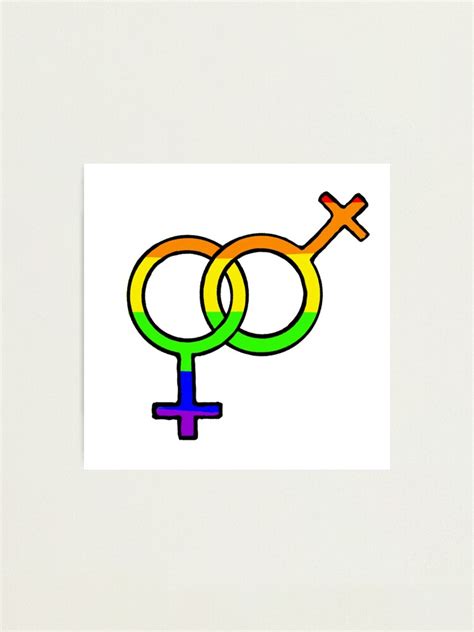 Female Same Sex Marriage Logo Photographic Print By Deadlymatchatea