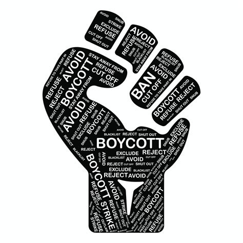 Boycott Vector Image Sign In Hand Vector Design Illustration Protest