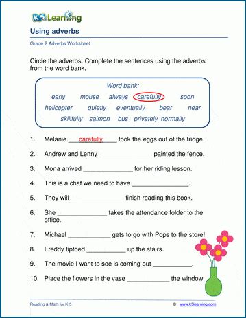 The Worksheet For Using Words To Describe What They Are In This