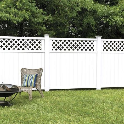 Freedom Wellington 6-ft H x 6-ft W White Vinyl Standard Fence Panel ...