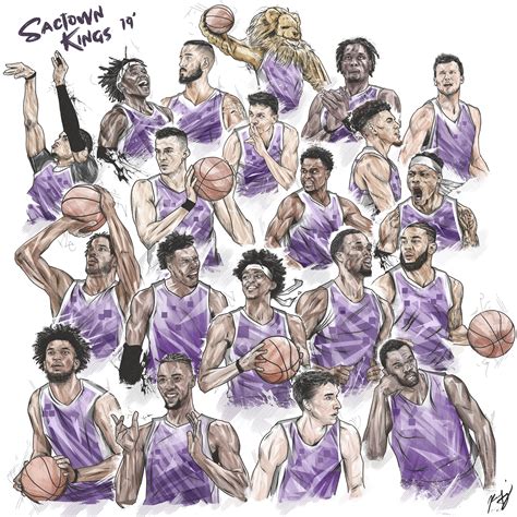 My Sacramento Kings' 2019 roster fan made artwork. -PinkSushi : r/kings