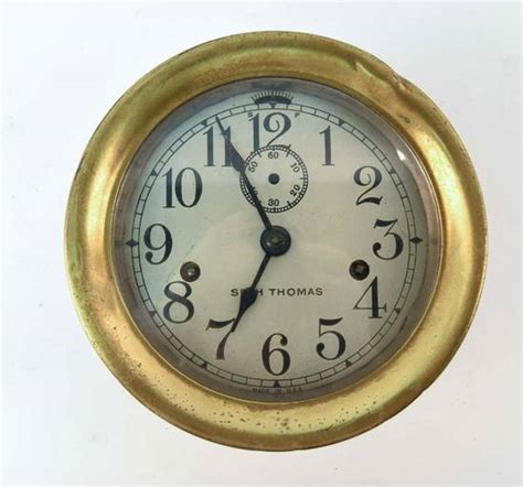 Seth Thomas Brass Ships Deck Clock