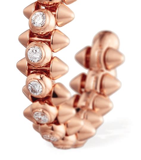 Cartier Rose Gold And Diamond Clash De Cartier Hoop Earrings Harrods Uk