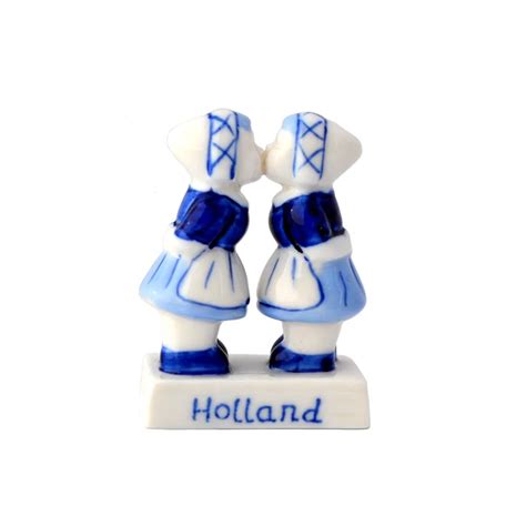 Kussend Paartje Kussend Paar Delfts Blauw Gay Girls Holland