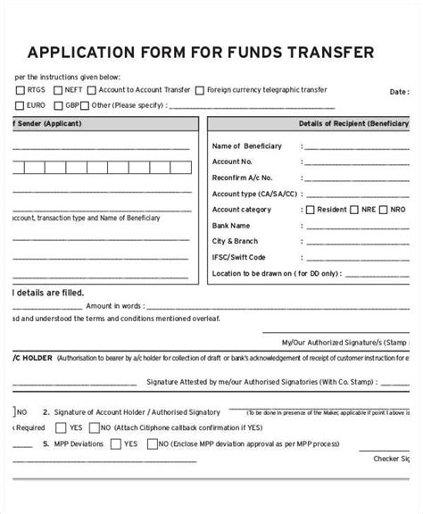 FREE 14 Sample Transfer Application Forms In PDF MS Word Excel