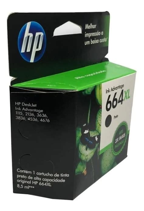 Kit Cartuchos Hp 664xl Black E 664xl Color Original Lacrado Mercado Livre