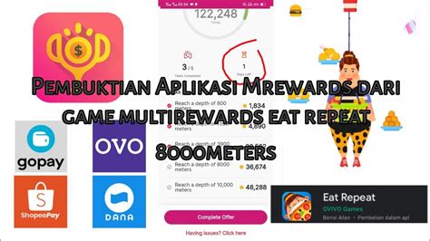 Cara Mendapatkan Uang Atau Coin Di Aplikasi Mrewards Dari Game Eat