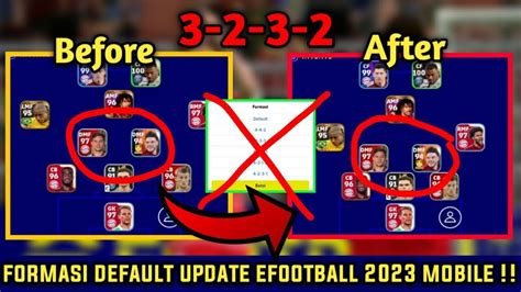 Formasi Default Update Efootball Mobile Terbaru Youtube