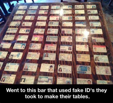 Fake ID table…