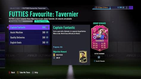 Fifa 21 How To Complete Futties Favorite James Tavernier Objectives