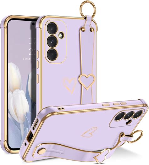 Bentoben For Samsung Galaxy A54 5g Case Cute Heart Luxury Plating Phone Case With