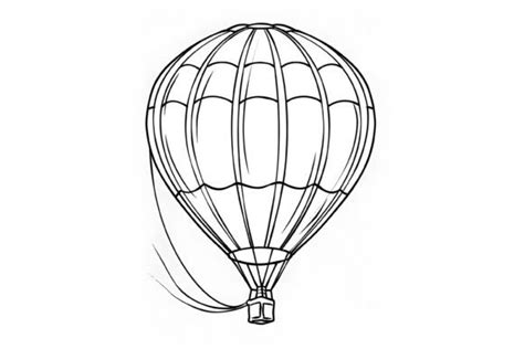 Hot Air Balloon Coloring Page For Adults Graphic By Forhadx Creative Fabrica