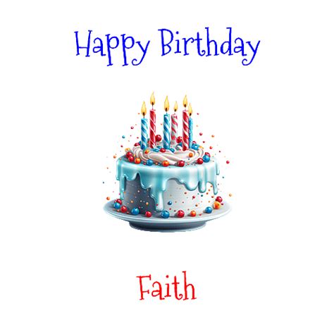 Happy Birthday Faith Custom Message transparent PNG - StickPNG