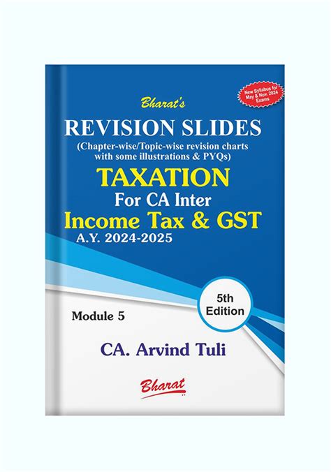 Taxation For Ca Inter Income Tax Gst Revision Slides