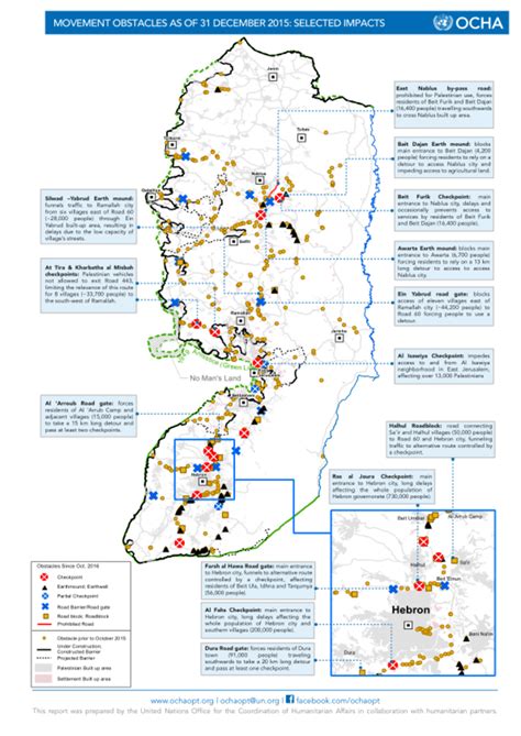 occupied Palestinian territory: Movement obstacles as of 31 December ...