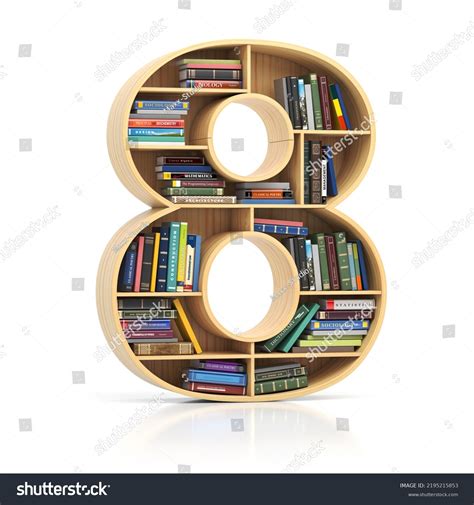 Number 8 Eight Form Bookshelf Book Stock Illustration 2195215853 | Shutterstock