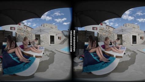 Kristina Emmux And Rebeka Ruby Poolside Naked Sunbathing Swimming Italian Villa VR Porn Video