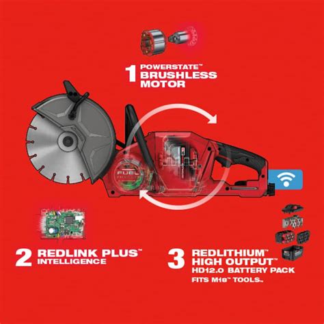 Milwaukee M18 Fuel One Key 18v Lithium Ion Brushless Cordless 9 In Cut