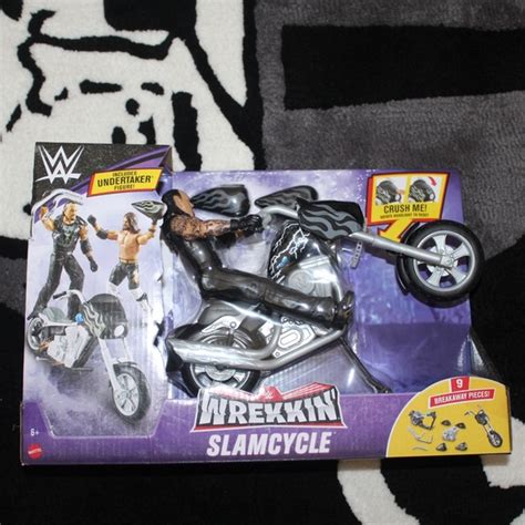 Mattel Toys Wwe Wrekkin Slamcycle Vehicle With Undertaker Basic