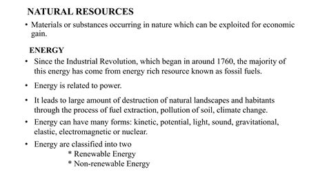 Renewable And Non Renewable Resources Ppt