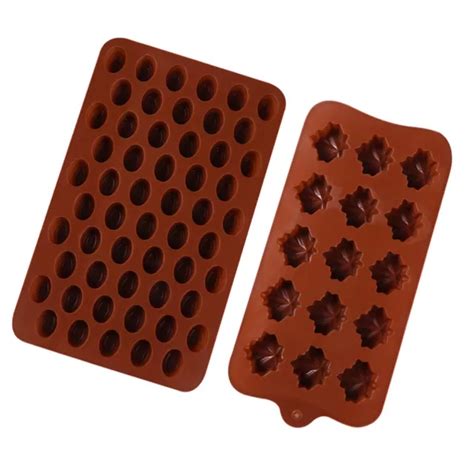 2 PCS KÜCHE Backen Zubehör Silikon Formen Für Backen Ahorn Schokolade