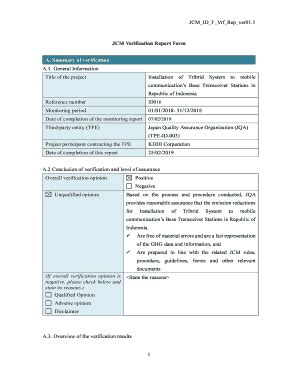 Fillable Online Jcm Id F Vrf Rep Ver Jcmverification Report Form