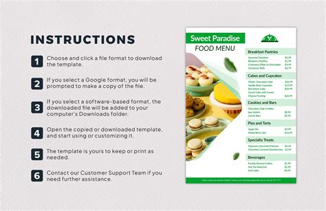 Online Food Menu Template in Illustrator, Word, PDF, Pages - Download ...