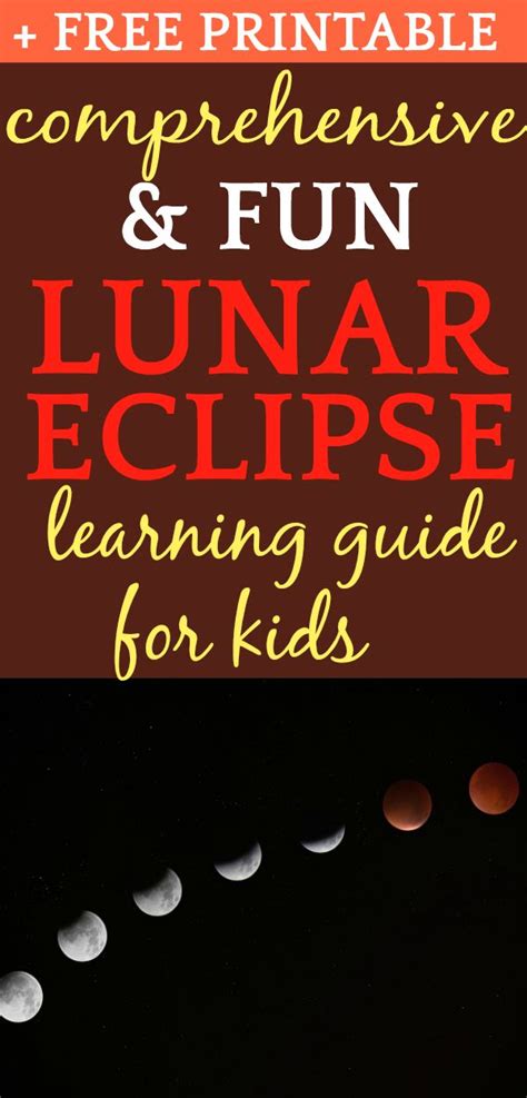 19 Lunar Eclipse Lesson Plans and Free Printable A Comprehensive Guide ...